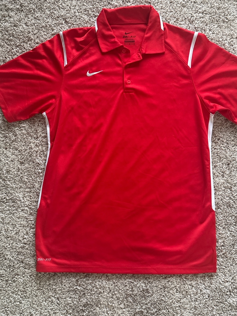 Nike Red Polo Shirt with White Accents